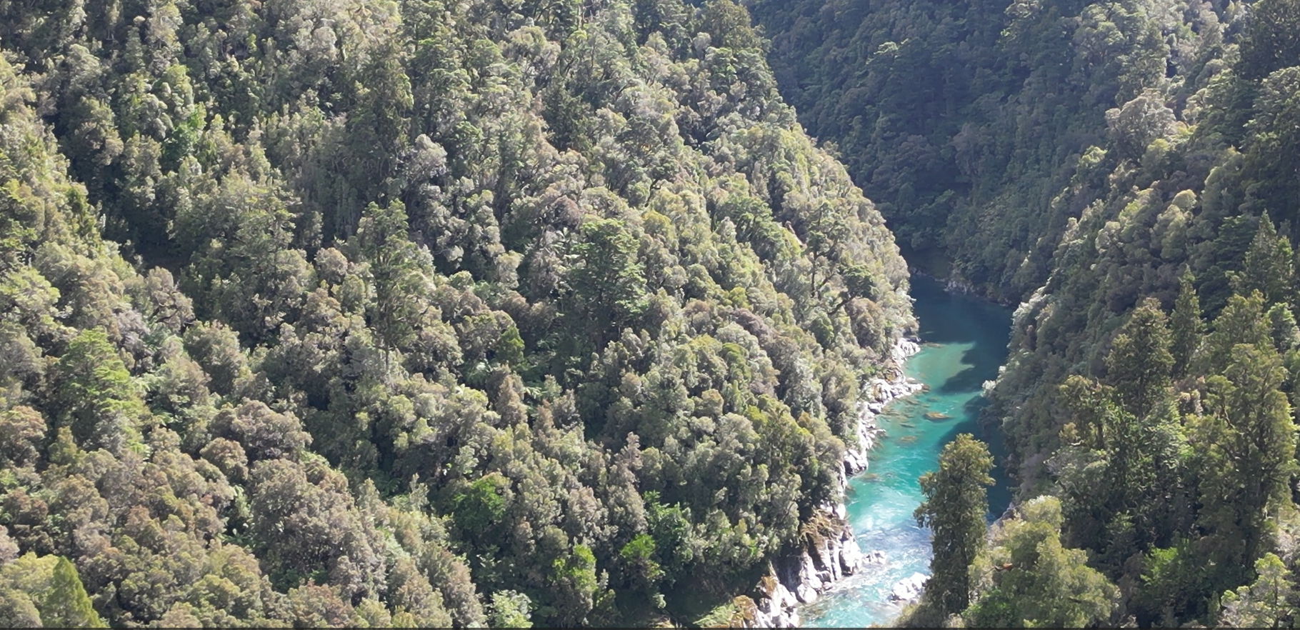Arahura River aerial shot from drone