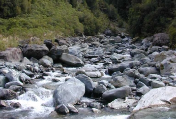 Waitaiki riverbed rocks